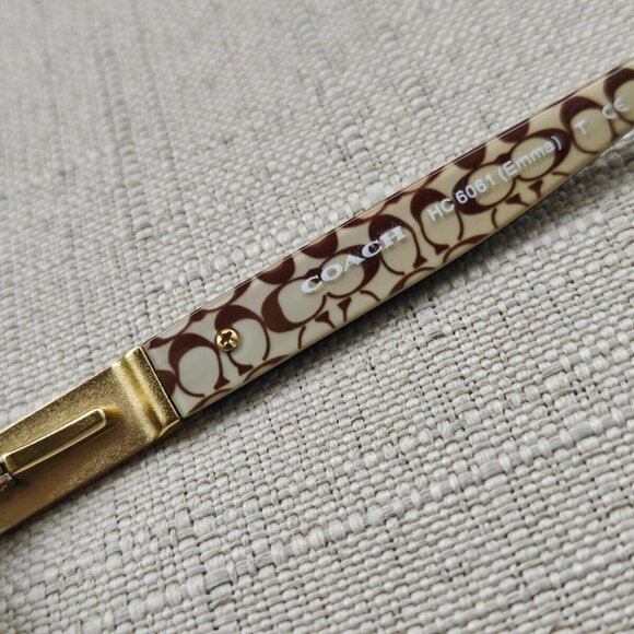 Coach Eyeglasses Frame Dark Tort/Dark Tort Sand Sig C HC6061 EMMA Glasses - Picture 10 of 11